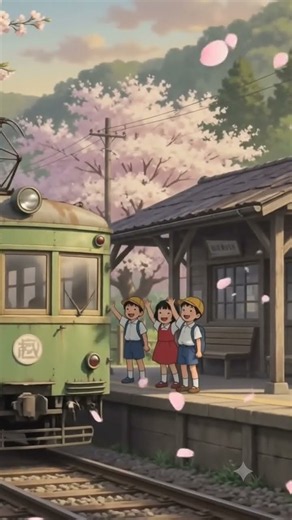 A. Studio Ghibli Inspired Train Ride Through Cherry Blossoms (1 Hour) 🌸 Ghibli Ambience