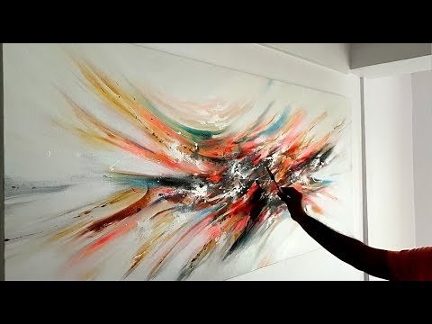 Large Abstract Painting / Demonstration in Acrylics / Project 365 days / day #0118