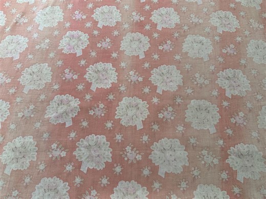 1930s French Cotton Fabric – Faded Rose Bouquets, Shabby Chic Floral Print - Etsy