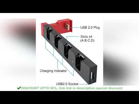 IPEGA PG-9186 Joycon Charging Dock Station for Switch&OLED - Charges Up To 4 Controllers, Compatible