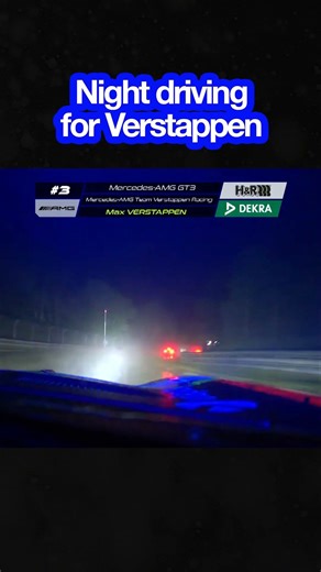 Max Verstappen driving at night (in the rain!) 😳
