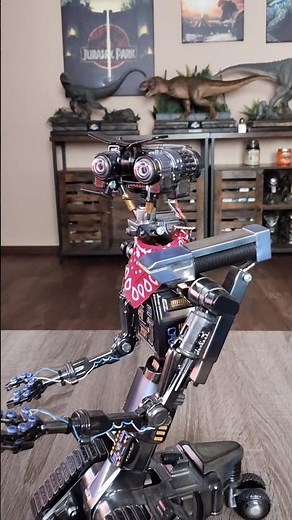 Shot Circuit 1 & 2 - Johnny Five ALIVE. Custom 1/6 3D print. My movie and a childhood robot 🩵