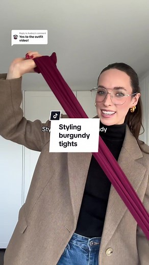 Styling Burgundy Tights for a Chic City Look