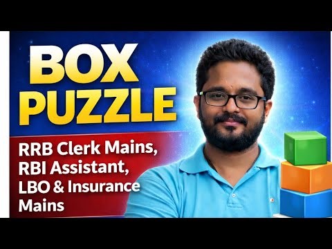 Exact Previous Year Box Puzzle for RRB Clerk Mains | Play at 1.5x Speed