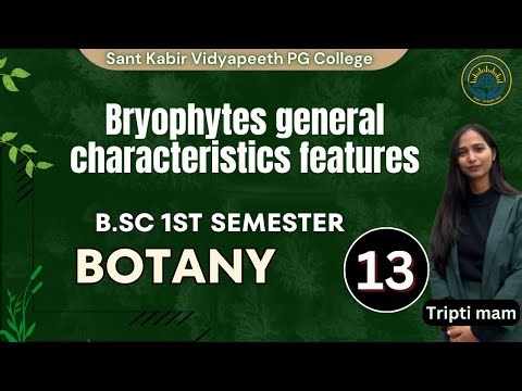 Bryophytes general characteristics features