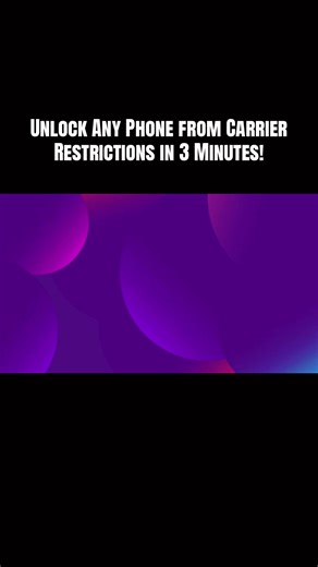 Unlock your phone from any carrier restrictions as easy as 3 minutes! Discover how to remove carrier restrictions and enjoy the freedom of a fully unlocked device in just three minutes.