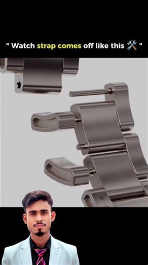 Some modern straps use quick-release pins for easier removal without tools.✅⌚#watch#watchstrap#viral