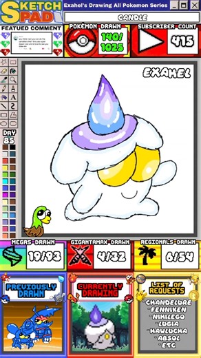 Drawing Litwick 🕯 | Drawing All Pokemon Series (DAY 85)