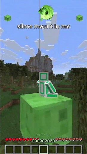 riding a slime in minecraft 🟩