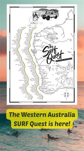 Western Australia's got some of the best surfing in the country, but how many spots have you actually hit? Scratch off the spots you've checked out and plan your future road trips | The Quest Maps