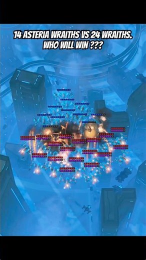 SC2.BattleRumBle: 14 Asteria Wraiths vs 24 Wraiths – EPIC AIR BATTLE #sc2 #rts #starcraft2 #스타크래프트2