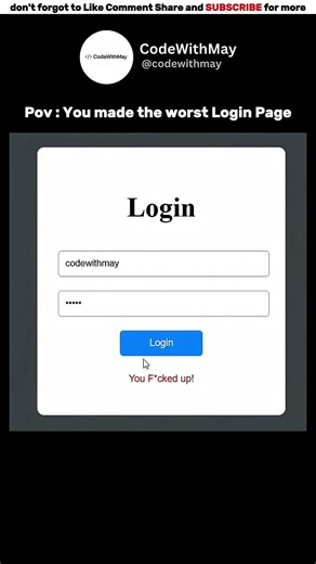 POV: You Made the Worst Login Page Ever 😂 | HTML CSS JavaScript