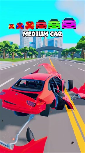 Big vs Small Cars vs Giant Spongebob on Scooter in BeamNG.Drive #shorts #beamngdrive