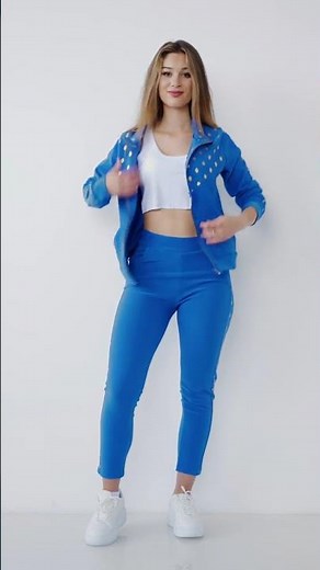 Damen Sport Anzug Freizeit Trainingsanzug Set Zweiteiler Jacke Hose Fashion Trend Empfehlung