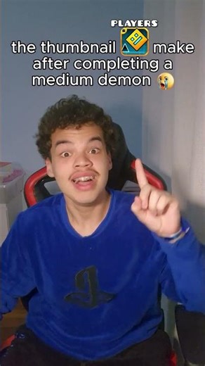 How GD players make thumbnails after beating a medium demon 😭 | Geometry Dash | GD Demon | #gd