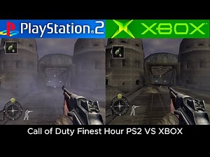 Call of Duty Finest Hour PS2 VS XBOX - Graphics Comparison - Framerate - 4k - Real Hardware