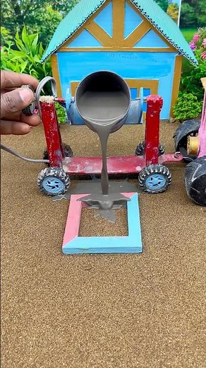 Concrete Pouring for Pillar Base with Steel Frame | Satisfying Build Process #shorts