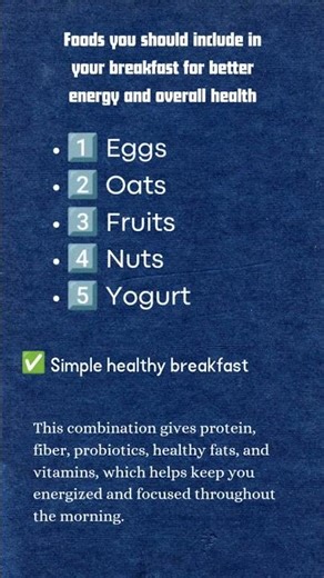 Eat These 5 Foods for Breakfast for Better Health