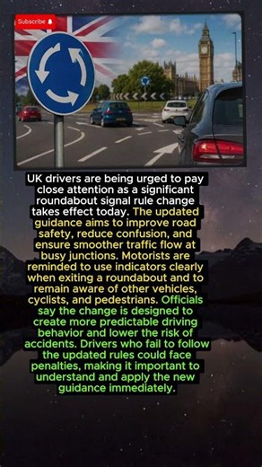 Roundabout Signal Rule Change Starts Today – UK Drivers Urged to Take Notice