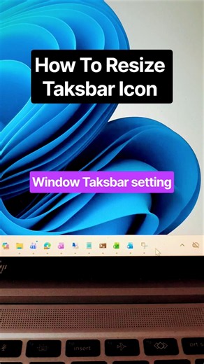 Resize Taskbar Icon | Change Windows taskbar icon size #taskbar #taskbarcustomization #windowstips