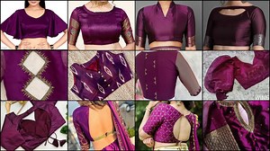 18 reactions |  wine colour blouse design dikhaiye/blouse front and back neck patterns/latest blouse designs | Beautiful Trends | Facebook