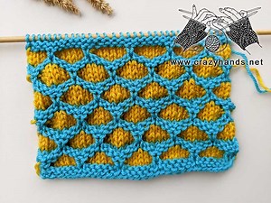 Honeycomb Knitting Stitch Free Pattern · Crazy Hands