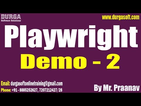 Playwright with JavaScript tutorials || Demo - 2 || by Mr. Praanav On 16-12-2025 @11AM (IST)