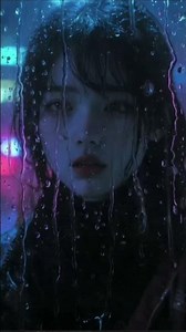 竖琴·雨声·低吟｜Harp Ambient + Female Humming + Cyberpunk Rain #shorts