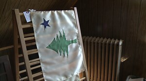 Running the original Maine flag up the pole