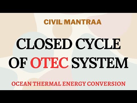 Closed Cycle OTEC system | Ocean Thermal Energy Conversion | (Power plant Engineering)