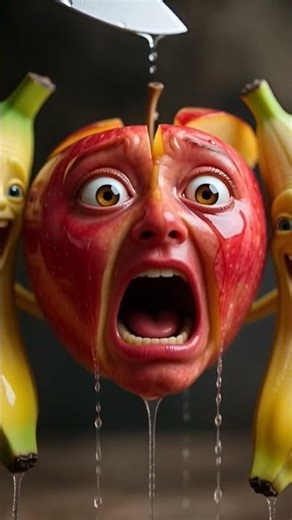 banana's laughing at apple . #viralvideo #animation #cartoon