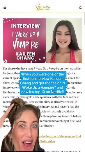 interview with Kaileen Chang about all things I Woke Up a Vampire it’s TOP TEN on Netflix