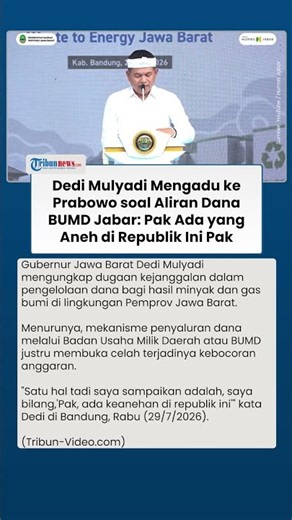 Reporting to Prabowo, Dedi Mulyadi Questions Why Oil and Gas Revenue Sharing Doesn't Go Directly ...