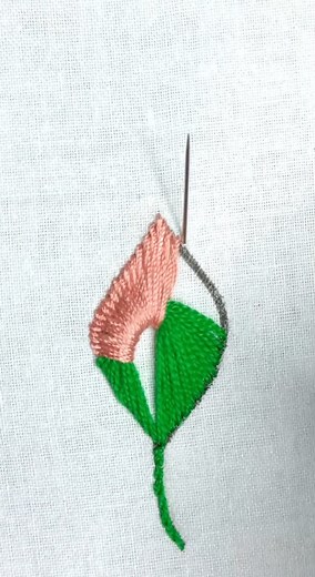 Very Simple Leaf Embroidery Design by Hand | Stitching Garden