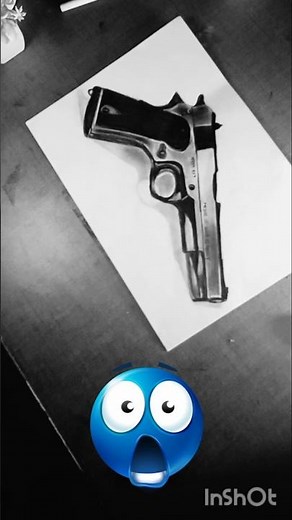 realstic gun sketch in 17 hrs #art #drawing #hardwork