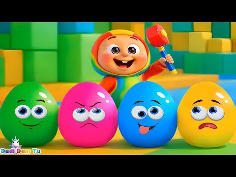Surprise Eggs Breaking for Kids | Colorful Eggs with Toys | More kids Rhymes