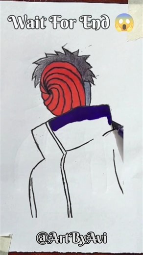 He died a hero, but lived as a monster... 💔 Drawing Obito Uchiha || #trend #shorts #obito #animeart