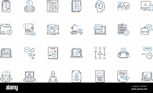 Electronic media line icons collection. Streaming, Podcasting, Broadcasting, Digital, Audio, Video, Multimedia vector and linear illustration. Mobile Stock Vector Image & Art - Alamy