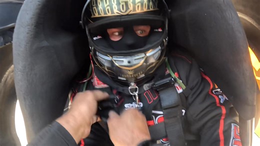 POV: You’re Thomas from Matt Hagan’s crew getting him strapped in for a run. #TSRnitro | #NHRA | #Dodge | Johnson's Horsepowered Garage | Tony Stewart Racing Nitro