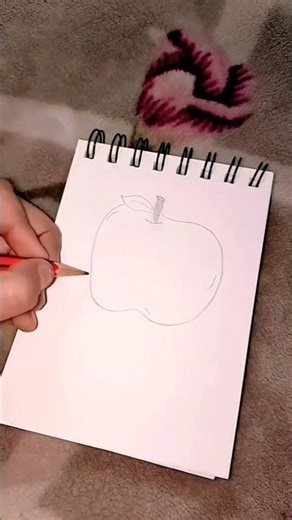 how to draw realistic apple #drawing #art #shorts