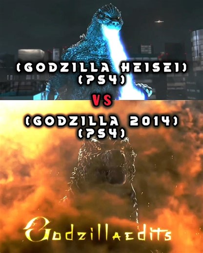 Godzilla heisei PS4 vs Godzilla 2014 PS4 #godzilla #edit #battle #kaiju