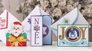 1.4K views · 71 reactions | Get a jump start on Christmas cards with our Season's Greetings SVG Bundle. Includes the Santa Gift Card Holder, Noel Spinner Card, and the Joy Nativity Card! Get it FREE with a purchase of $9.98 or more: https://3dsvg.com/seasons-greetings-svg-bundle-new-free-gift Watch the video to see the cards in action! | Dreaming Tree | Facebook