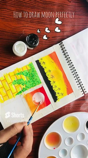 How to draw moon perfectly! #easydrawing #easydrawingforkids #easydrawingtutorial
