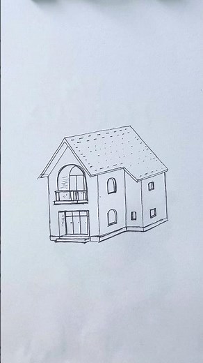 Draw a Beautiful House in Just 5 Minutes! 🏠✨