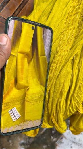 How to dye pure muga tussar silk saree| #muga #silk #saree #shorts