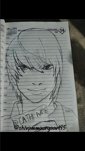 how to draw light yagami ✍️❤️#trending #art