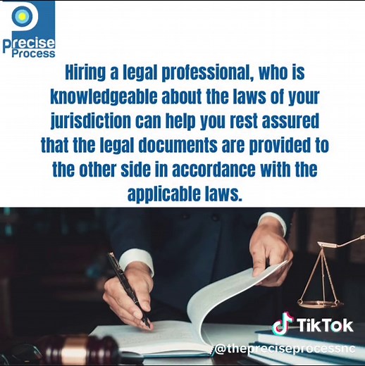Facing a legal battle? Don’t stress! 📜⚖️ Trust The Precise Process to handle your case with precision and professionalism. Whether it’s serving legal documents, locating individuals, or ensuring due process, our experienced process servers have you covered. #LegalSupport #ProcessServing #ThePreciseProcess #CumberlandCounty #NorthCarolina #processserver . . . As for why you might need a process server for your case, they play a crucial role in ensuring that all parties involved are served with l