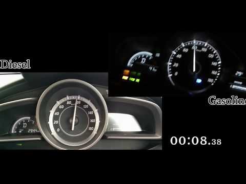 デミオ ディーゼルvsガソリン フル加速比較動画