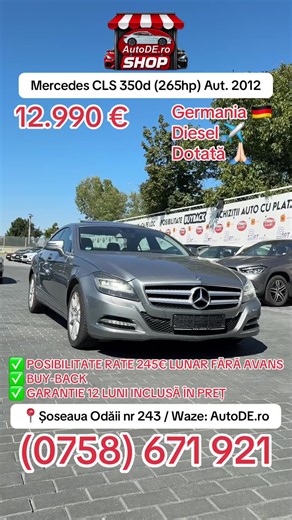 💳 Finanțare disponibilă prin TBI Bank și Mogo! 🔹 DAE de la 1%; 🔹 Dobândă fixă/variabilă de la 1%; 🔹 Avans de la 0%; 🔹 Perioadă: 12–60 luni; 🔹 Eligibilitate pentru rezidenti romani de peste 18 ani, cu venituri peste 1500 RON/lunar net. 📋 Exemplu reprezentativ (masina la 10.000€): 0% avans | ~1.000 lei/lună | 60 luni Total estimativ: ~60.000 lei. Mai multe detalii la: 0758 671 921 🌐 Vezi toate ofertele pe autode.ro! ##autode##auto##schimburi##credit