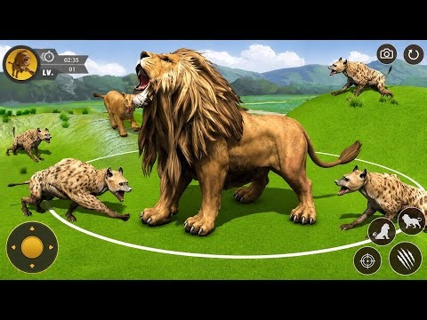 🦁 Lion vs Hyena Pack | King Lion's Ultimate Survival Battle | Wild Animal Simulator Gameplay 4K